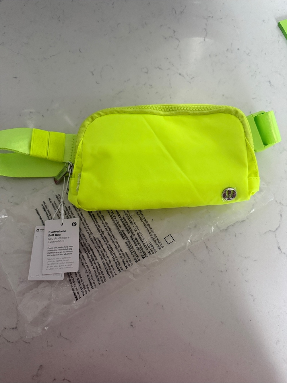 Lululemon Neon Yellow Belt Bag